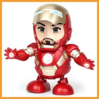 Đồ chơi ⚡️𝗙𝗥𝗘𝗘𝗦𝗛𝗜𝗣⚡️ Đồ chơi robot Iron Man người sắt nhảy múa vui nhộn có nhạc và đèn cho bé