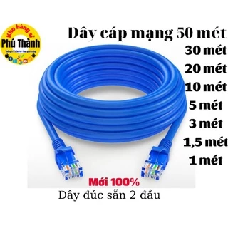 Dây cáp mạng đúc sẵn 2 đầu dài 10m 20m 3m 1,5m 30m 50m 5m - Kho hàng sỉ Phú Thành