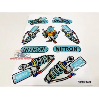 Tem Sticker deca  hình phuộc Nitron trang trí xe máy