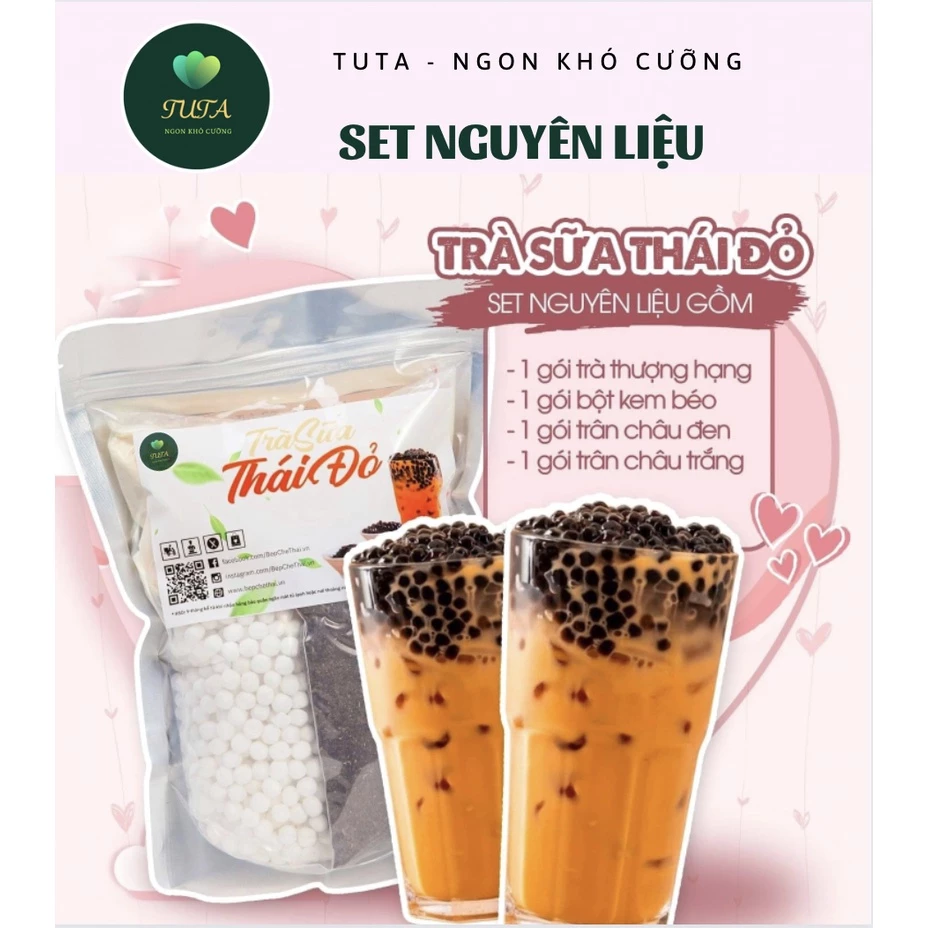 Set Nguyên Liệu Trà Sữa Thái Đỏ