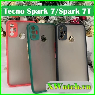 Ốp lưng cao su non Tecno Spark 7 Spark 7T POP 5 LTE Spark 6 go Pova 2 Spark 8C lưng nhám chống vân tay