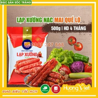 Lạp xưởng nạc Tân Huê Viên 500g Sóc Trăng hút chân không, thịt lạp sườn heo Mai Quế Lộ thơm ngon đậm vị truyền thống