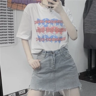 Áo thun croptop tay vừa kiểu dáng cơ bản