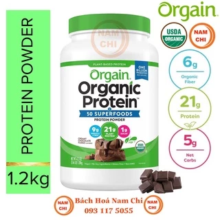 [SOCOLA] [SUPERFOODS] Bột Protein Hữu Cơ Orgain Organic Protein 50 Superfoods 1.2kg - Hương Socola