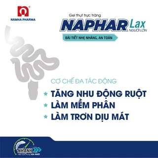 Gel thụt táo bón Naphar Lax Người lớn, Tuýp 8gr [6 TUÝP] - Chika