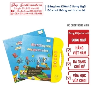 Đồ chơi thông minh, Bảng học điện tử nói song ngữ cho bé, Sách song ngữ Giúp Con Học Tốt Tiếng Anh và Luyện Trí Tuệ