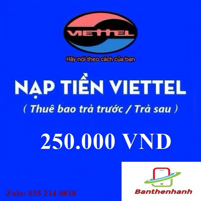 Thẻ cào Viettel 250k