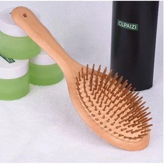 Lược gỗ massage đầu - FREESHIP - lược tròn gỡ rối tạo kiểu tóc - Sản phẩm thân thiện môi trường - GD147