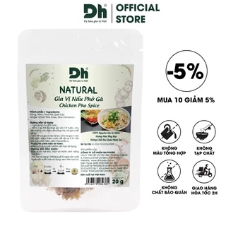 Gia vị nấu phở gà Natural Dh Foods gia vị nấu tiện lợi chuẩn vị phở gà gói 20gr