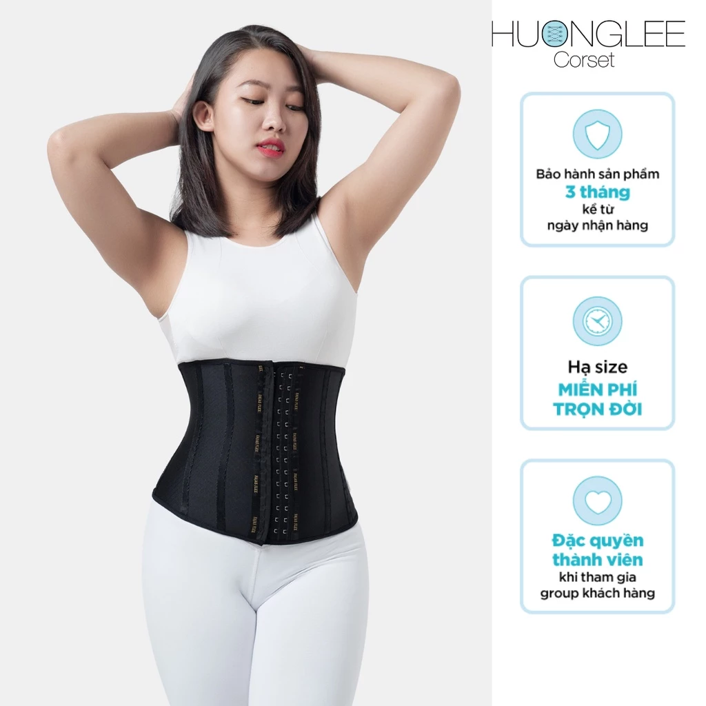 [HUONGLEE Corset] Đai Gen Nịt Bụng Thon Eo Latex Fajas Flex 103 Thoáng Khí Chuẩn Chính Hãng Colombia