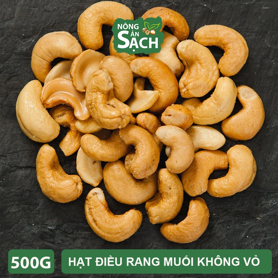 500g Hạt Điều rang muối đã bóc vỏ lụa không mặn