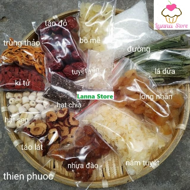 CHÈ DƯỠNG NHAN TUYẾT YẾN NHỰA ĐÀO 12 VỊ (10 chai 330ml) 400gram