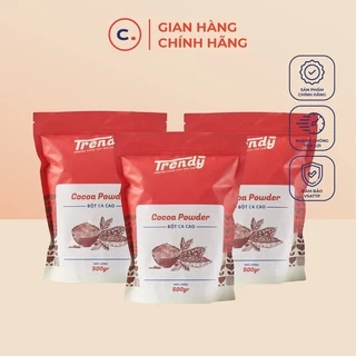 Bột Cacao Trendy túi zip 500gr - Nguyên liệu pha chế trà sữa, làm bánh thơm ngon, chất lượng