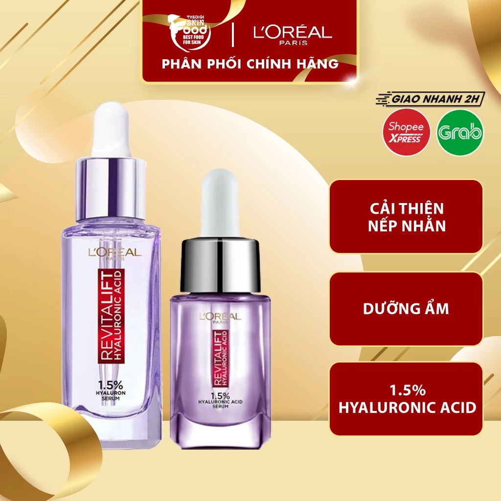 Tinh Chất Cấp Ẩm, Cải Thiện Nếp Nhăn L'oreal Revitalift 1.5% Hyaluronic Acid Serum 30ml