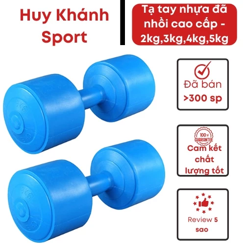 Tạ tay nhựa cao cấp đã nhồi 6KG,7KG,8KG