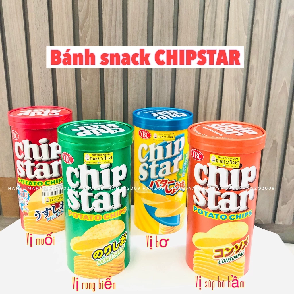 Bánh Snack khoai tây Chip Star Nhật Bản ăn dặm cho bé trên 1 tuổi 50gr hanzomart