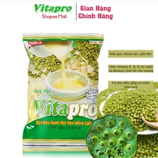 Bột đậu xanh hạt sen Vitapro 350gr vị ngọt thanh ngon sánh mịn