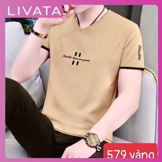 Áo thun nam body tay ngắn cổ tim giá rẻ LIVATA NA579