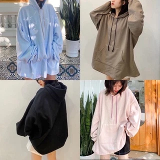 Áo hoodie trơn basic phong cách Hàn Quốc (video/sẵn)