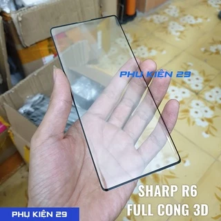 [Sharp R6] Dán kính cường lực FULL màn cong 3D Glass Pro+ 9H