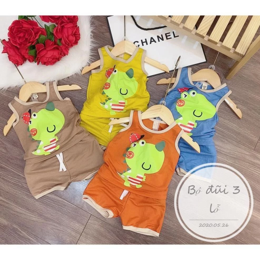 Bộ Ba Lỗ Đũi Hàn Mát Lạnh Cộc Tay Cao Cấp Cho Bé
