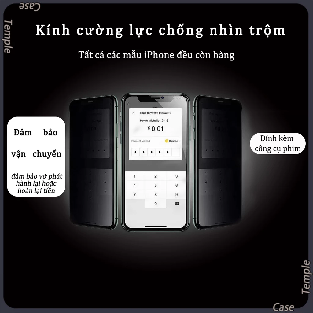 Kính Cường Lực Chống Nhìn Trộm Cho iPhone