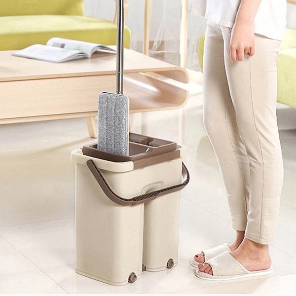Bộ cây lau nhà thông minh kèm thùng vắt 2 ngăn size lớn BH- M200 (tiêu chuẩn Nhật Bản)