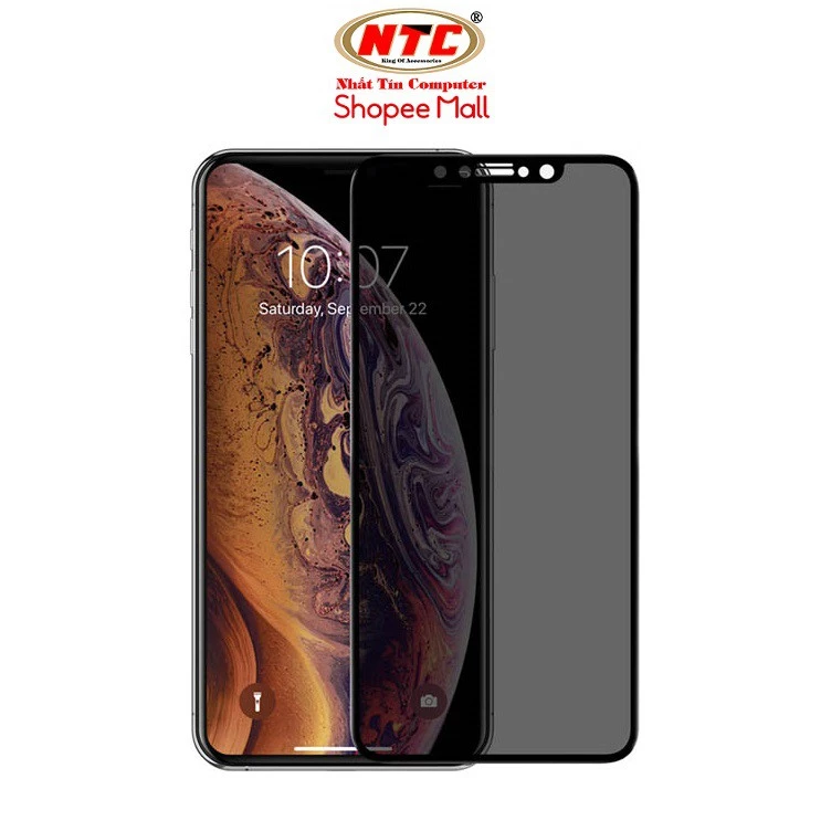 Kính cường lực chống nhìn trộm 9D Full màn hình NTC cho iPhone từ 7 đến 14 Pro Max