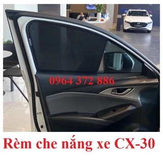 Rèm che nắng kính sườn xe Mazda CX30, CX-30 đời 2020- 2021- 2022- 2023-2024 có nam châm hít cao cấp