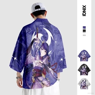Hobby Genshin Va Chạm Beelzebul Kimono Haori Áo Khoác Ngoài Cosplay Anime Thời Trang Giản Dị Cỡ Lớn