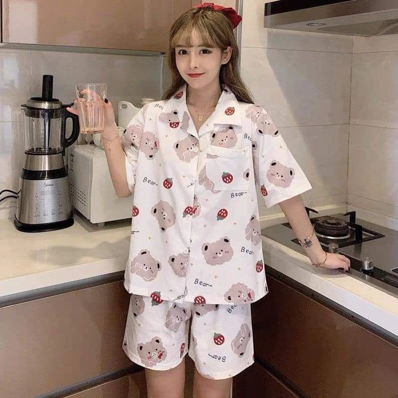 rẻ vô địch Bộ pijama  tay cộc quần cộc