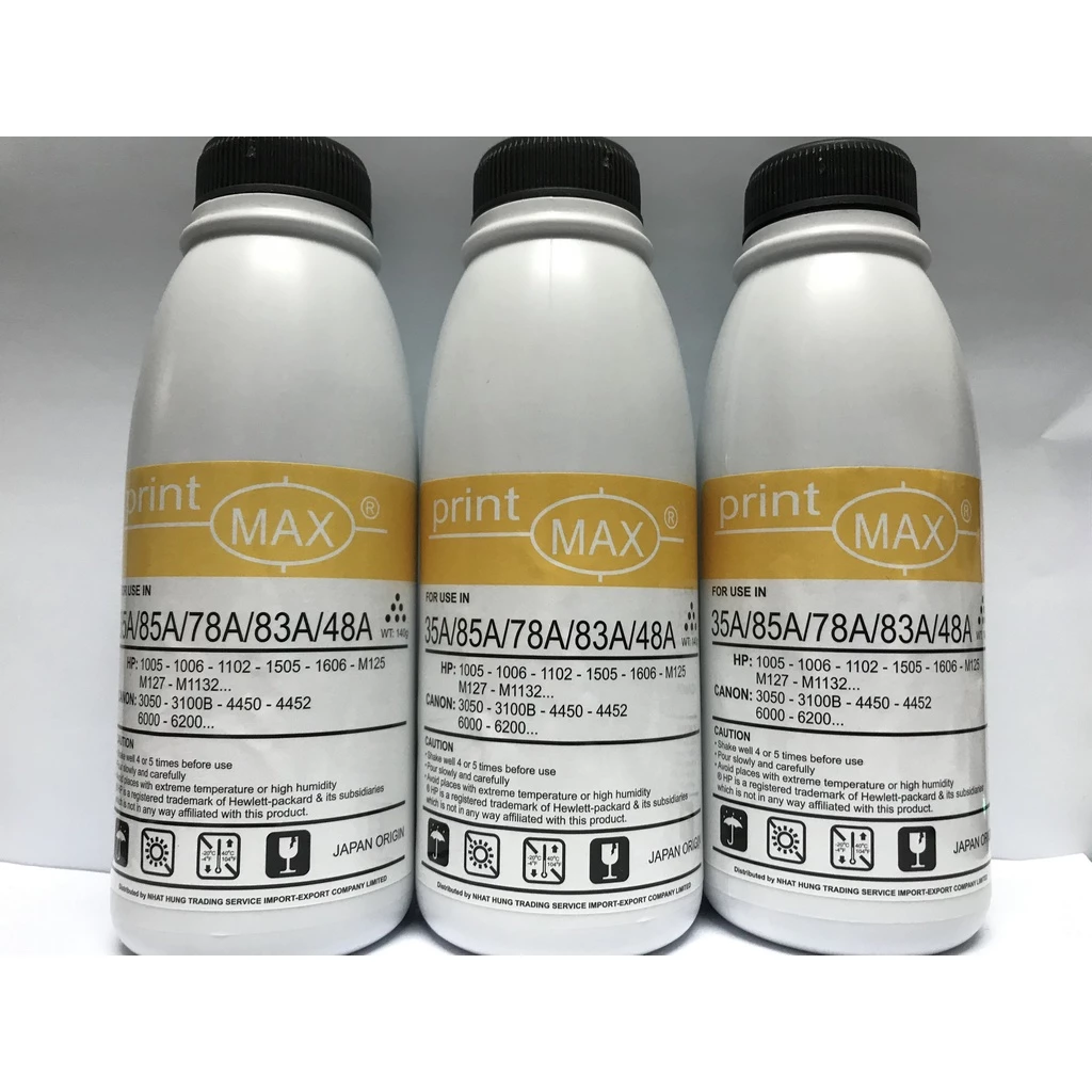 (COMBO) 3 chai mực nạp 35A 78A 83A 85A 79A 48A 337 312 325 071 dùng cho máy in HP P1005 1006 Cannon 3050 6000 6030 ...