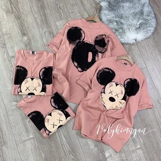 Áo thun Mickey dễ thương from rộng unisex cao cấp bền màu 1Kenz