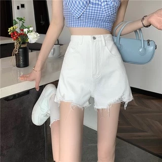 Quần short denim SUXI màu sắc đơn giản dễ phối đồ cho nữ