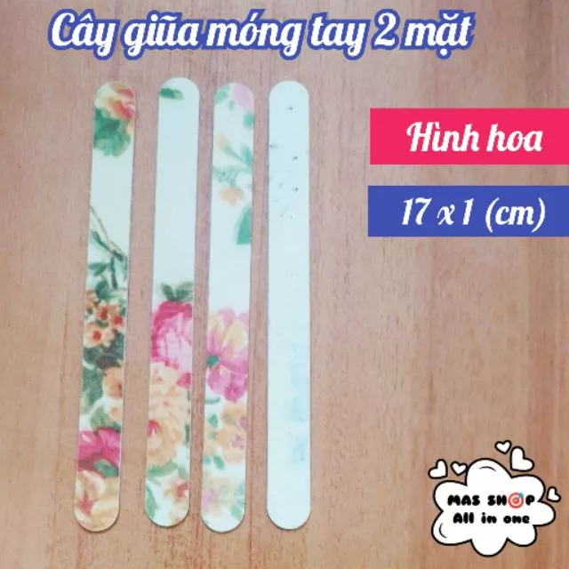 Giũa móng tay 2 mặt hoa văn đẹp