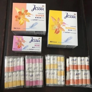 (Bán lẻ tampons) Sét 10 băng vệ sinh tampons Jessa chuẩn Đức