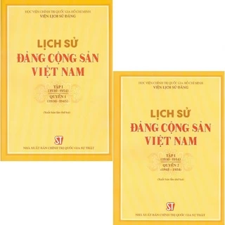Sách - Combo Lịch Sử Đảng Cộng Sản Việt Nam - Tập 1 (1930 - 1954): Quyển 1 (1930 -1945) + Quyển 2 (1945 -1954)