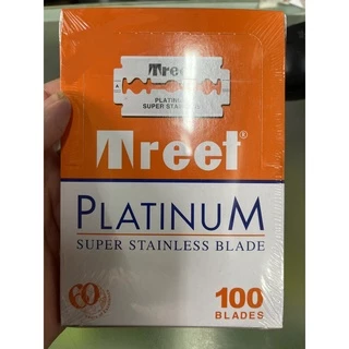 Hộp 100 Lưỡi Dao Lam Cạo Râu TREET Platinum Màu Da Cam
