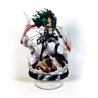 Mô hình standee ATTACK ON TITAN ĐẠI CHIẾN TITAN Levi Eren Mikasa Tượng Acrylic Anime mica chibi trang trí trưng bày