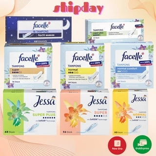 Tampon - Băng vệ sinh Tampons Jessa hộp đủ size - Hàng Đức