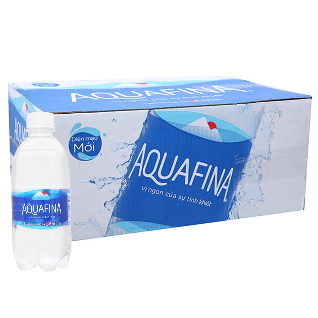 Thùng 24 chai nước tinh khiết Aquafina 355ml/chai