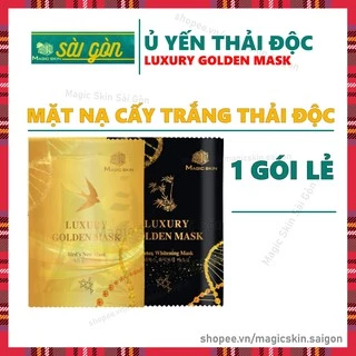 [CHÍNH HÃNG] Gói Lẻ 13g Mặt Nạ Thải Độc Hút Chì Cấy Trắng LUXURY GOLDEN MASK MAGIC SKIN