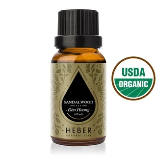 Tinh Dầu Đàn Hương Sandalwood Heber Natural Life, Cao Cấp Nhập Khẩu, Thiên Nhiên Nguyên Chất, 10ml/30ml/50ml