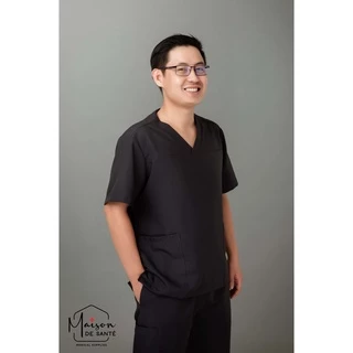 Bộ Scrubs Nam Cổ Tim Cao Cấp Nhiều Màu Sắc - Đồng Phục Phòng Mổ, Spa, Phòng Khám - LUCAS Maison de Santé