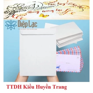 Phong bì thư, A5, A6, A4 -100c – 50c ĐL 80 – ĐL 100 – có keo dán - giấy đẹp trắng - vpp Diệp Lạc