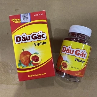 Viên bổ mắt viên DẦU GẤC VIPHAR 100v bổ sung tiền vitamin A cho cơ thể tăng cường thị lực giảm mờ mắt khô mắt nhìn mờne