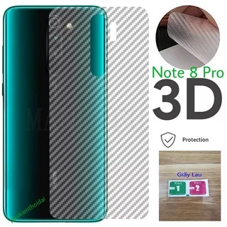 Dán lưng Carbon Redmi Note 8 Pro / Note 9 Pro 5G / Mi 10T Lite / Redmi 9T / Note 9 4G chống xước chống mồ hôi vân ta