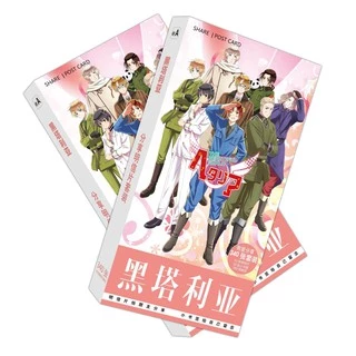 Hộp ảnh Postcard Hetalia - Axis Powers có lomo ảnh dán in hình anime chibi