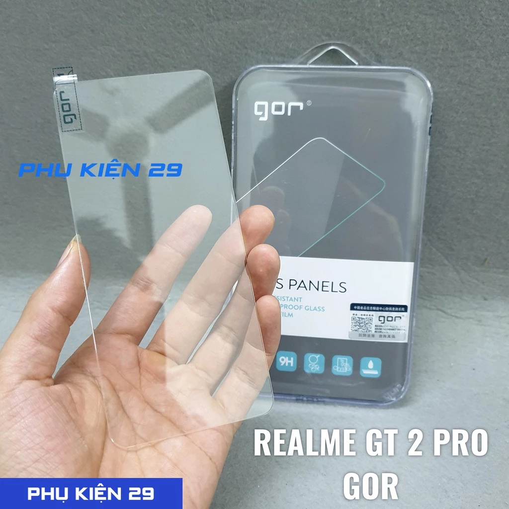 [Realme GT 2/GT2 Pro] Dán kính cường lực GOR VUỐT SIÊU MƯỢT chống bám vân tay cao cấp