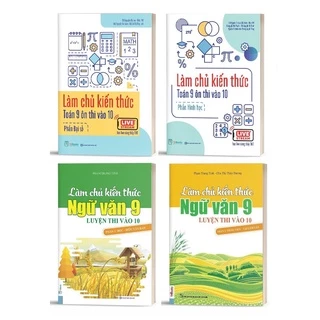 Sách - Combo Làm chủ kiến thức Toán + Ngữ văn 9 ôn thi vào 10